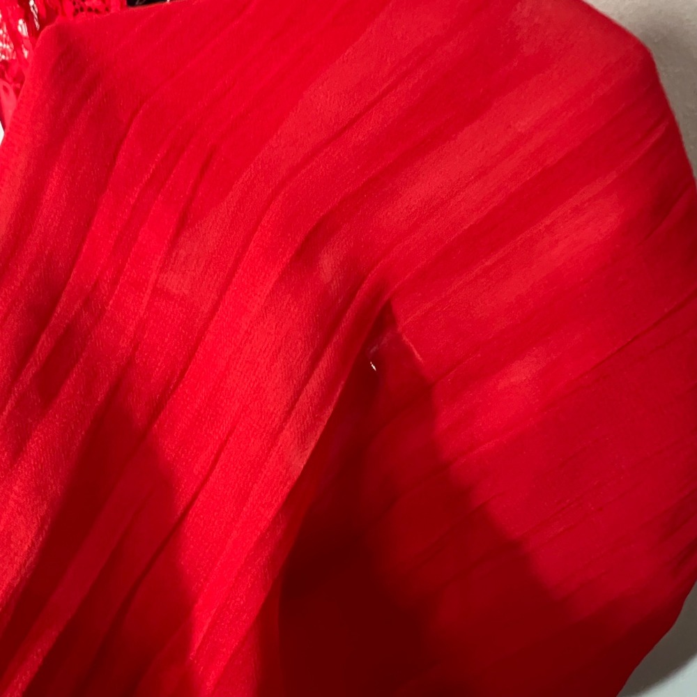 Victorias Secret Very Sexy Lingerie Lace Satin Teddy Sheer Babydoll Top Red XS - Picture 7 of 16